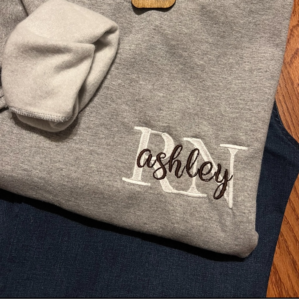 🆕 RN/LPN/NURSE/NICU/CNA Sweatshirts Embroidery